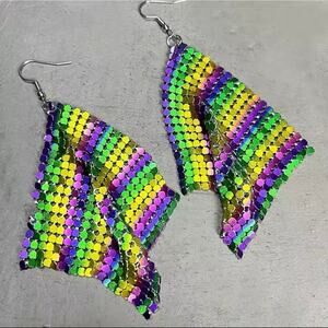 Mardi Gras Earrings NWT